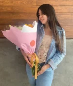 Ramo amor constante de rosas, girasol y gerberas, florería en Puebla, entrega de flores a domicilio el mismo día