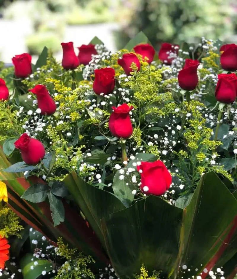 FY216-Anhelo-1_1 Rosas rojas frescas para envío de flores a domicilio, arreglo de floral Anhelo. Florería en Puebla