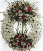 Envio de Coronas de flores a domicilio Puebla, Coronas fúnebres "Viaje al Cielo" Florerías en Puebla