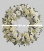 Medidas corona fúnebre en florería Puebla, envío puntual de coronas de flores a domicilio Puebla