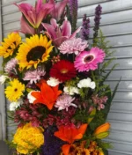 Arreglo de flores multicolor de Florerias en Queretaro, flores a domicilio en Queretaro