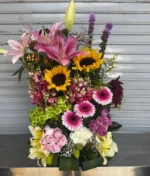 Arreglo de flores multicolor de Florerias en Queretaro, flores a domicilio en Queretaro