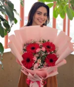 ramo de flores decorado rosa de Florerias en Queretaro, flores a domicilio en Queretaro