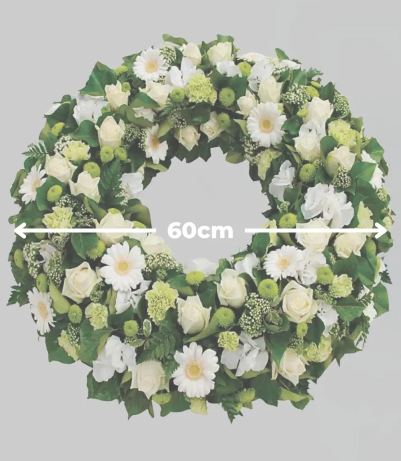 Nuevo-amanecer.webp Corona de flores blanca de Florerias en Queretaro, flores a domicilio en Queretaro