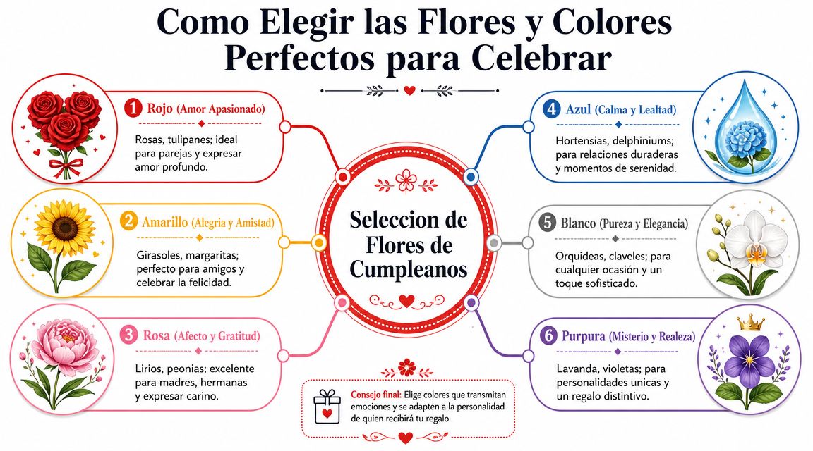Cómo elegir las flores y colores perfectos para celebrar